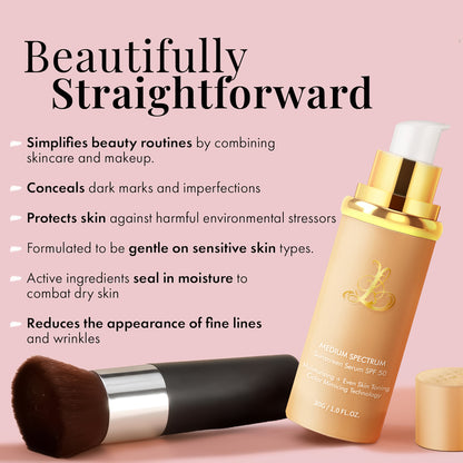Color-changing foundation